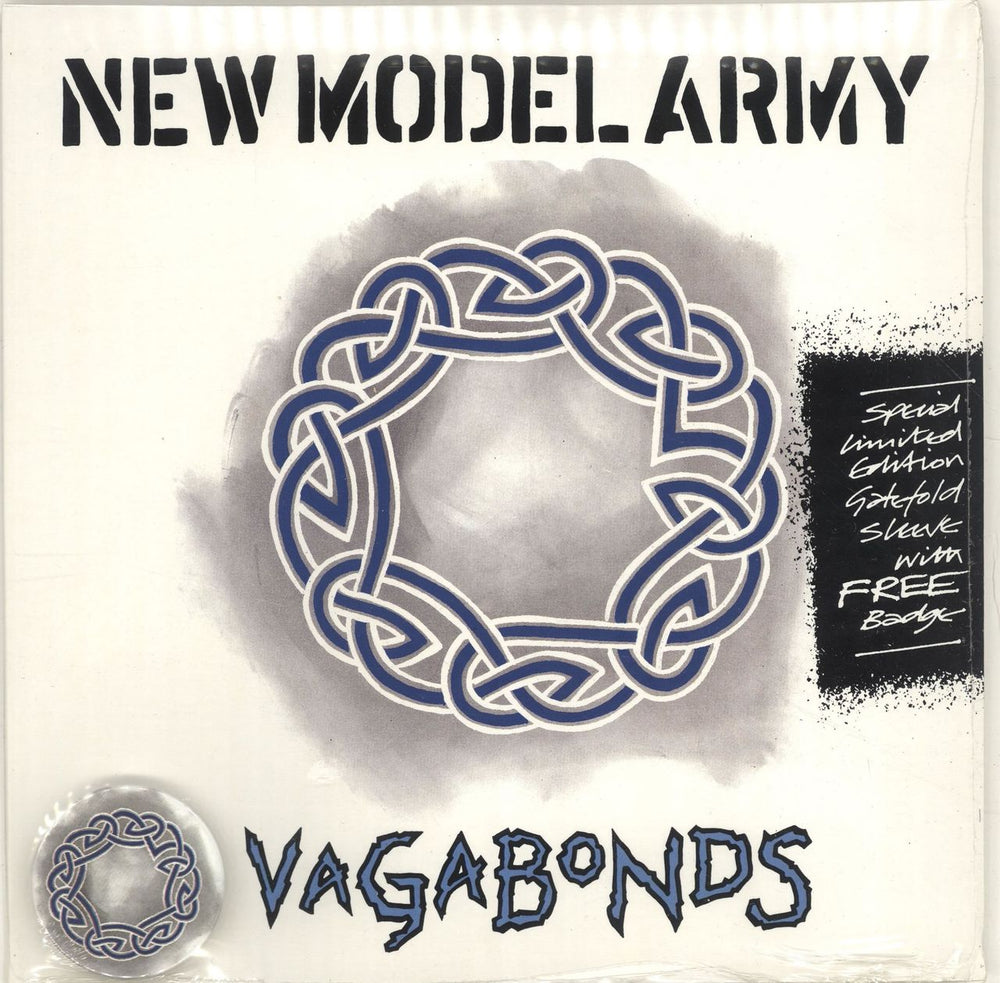 New Model Army Vagabonds - Sealed + Badge UK 7" vinyl single (7 inch record / 45) NMAG8