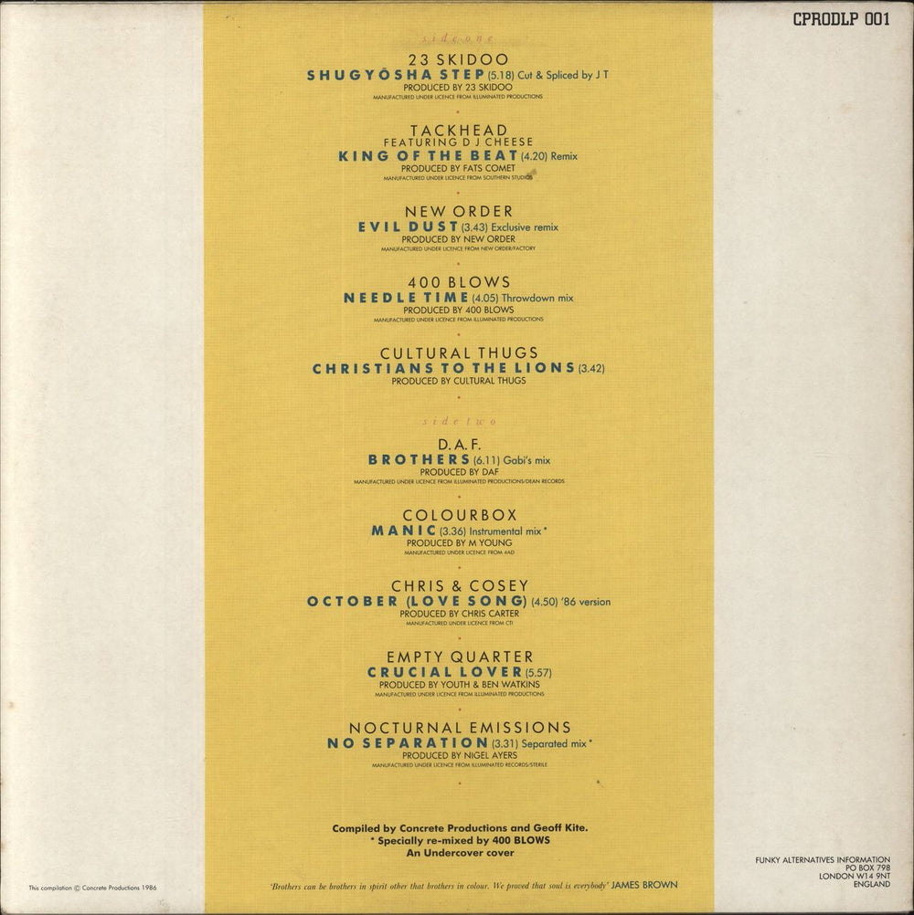 New Order Funky Alternatives Volume 1 UK vinyl LP album (LP record)