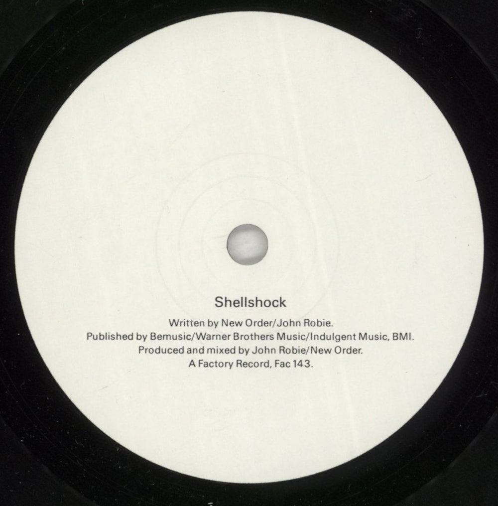 New Order Shellshock UK 7" vinyl single (7 inch record / 45) NEW07SH67214