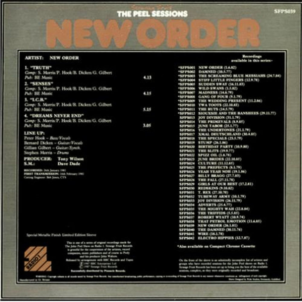 New Order The Peel Sessions UK 12" vinyl single (12 inch record / Maxi-single) NEW12TH129188