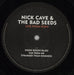 Nick Cave Live From KCRW - Black Friday/Record Store Day - EX UK 2-LP vinyl record set (Double LP Album) NCV2LLI845716