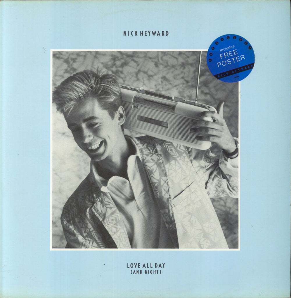 Nick Heyward Love All Day (And Night) + Poster UK 12" vinyl single (12 inch record / Maxi-single) HEY125