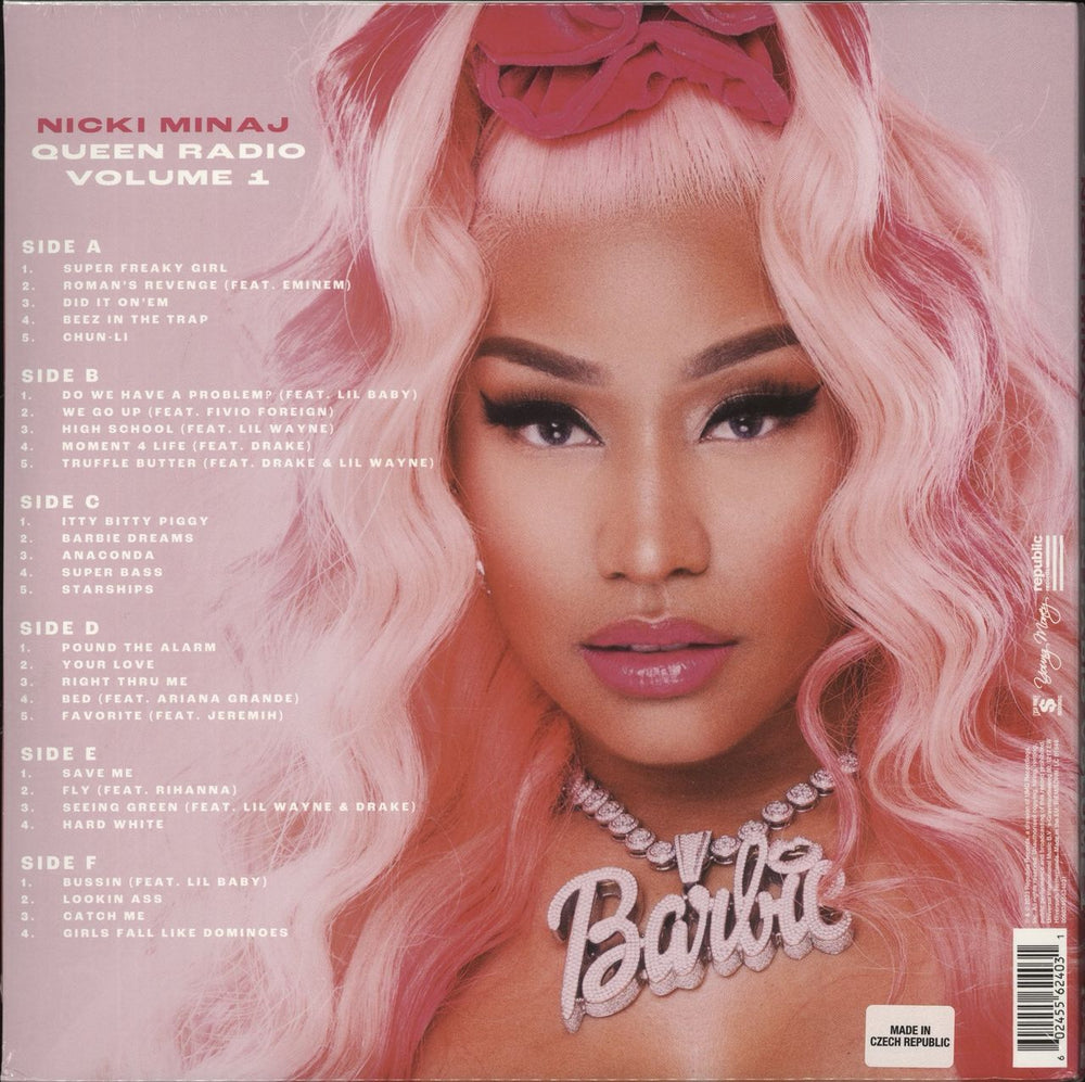 Nicki Minaj Queen Radio: Volume 1 - Pink Vinyl - Sealed UK 3-LP vinyl record set (Triple LP Album) 602455624031