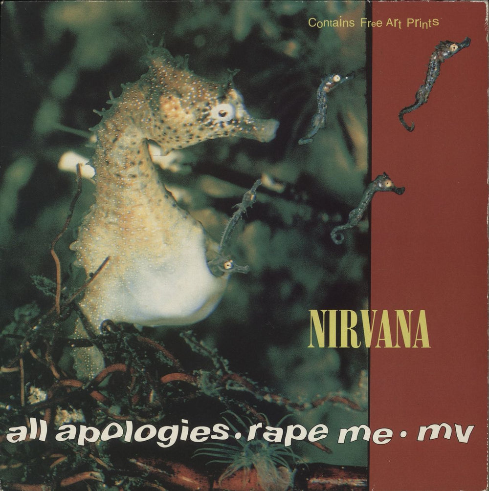 Nirvana (US) All Apologies + Art Prints UK 12" vinyl single (12 inch record / Maxi-single) GFST66