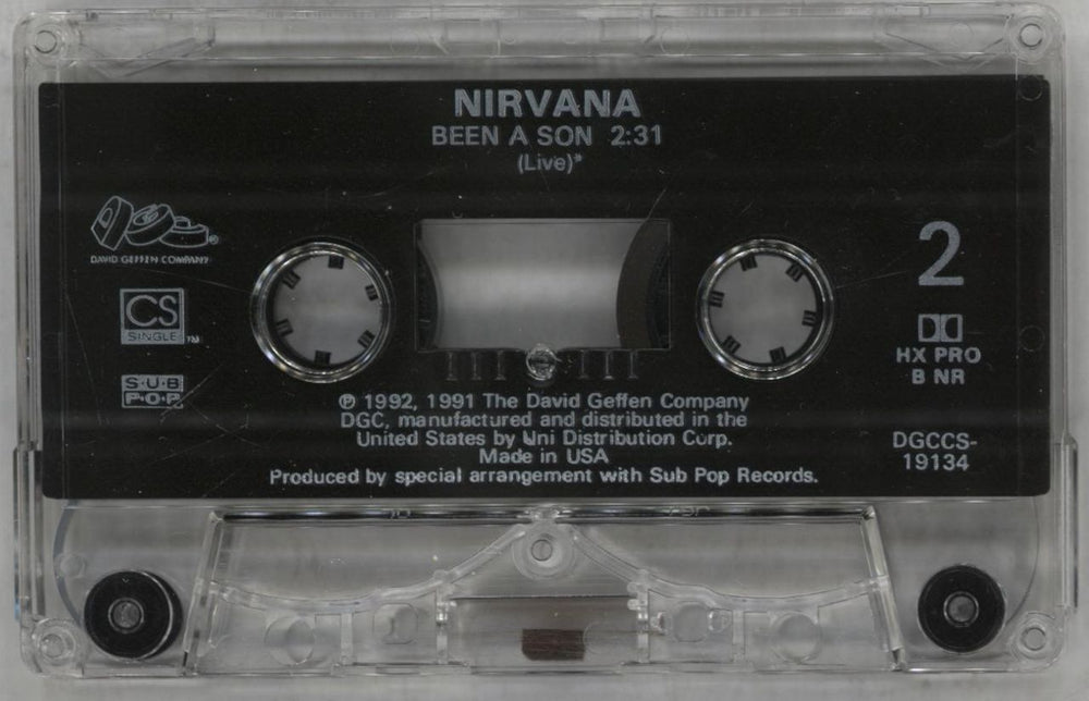 Nirvana (US) Lithium US cassette single NIRCSLI68831