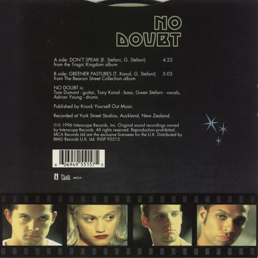 No Doubt Don't Speak UK 7" vinyl picture disc (7 inch picture disc single) 606949551575