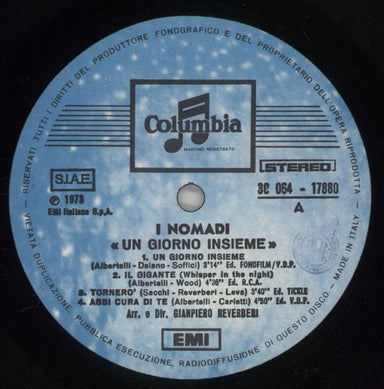 Nomadi Un Giorno Insieme Italian vinyl LP album (LP record) NO9LPUN879179