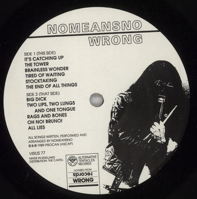 Nomeansno Wrong - EX UK vinyl LP album (LP record) NOQLPWR879097