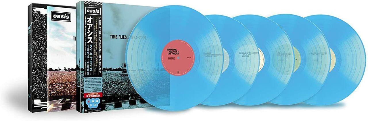 Oasis Time Flies... 1994-2009 - Sky Blue Vinyl 5LP Box Set Japanese Vinyl  box set