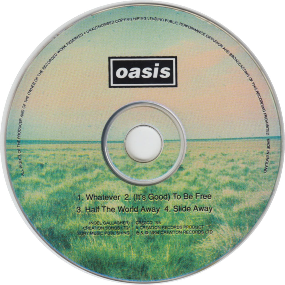 Oasis Whatever - 1st UK CD single (CD5 / 5") OASC5WH73155