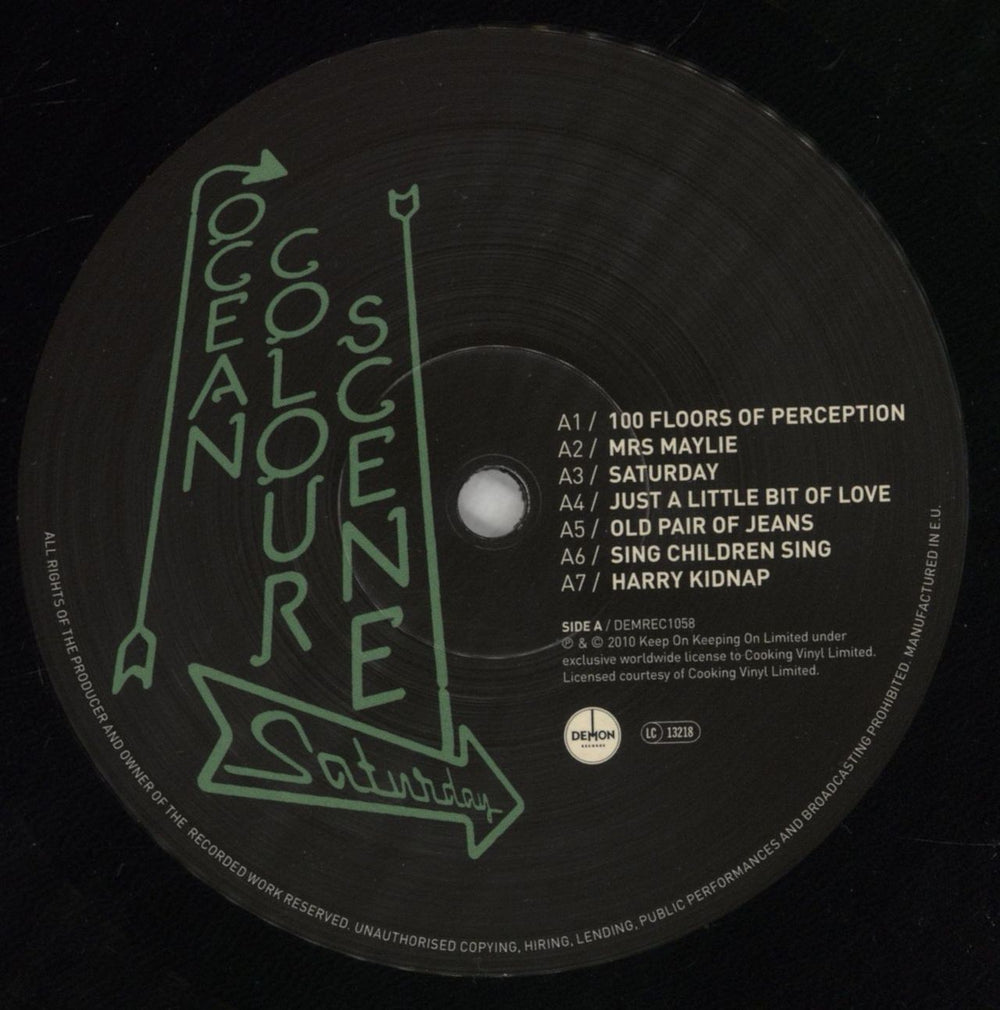 Ocean Colour Scene Saturday UK vinyl LP album (LP record) OCSLPSA854702