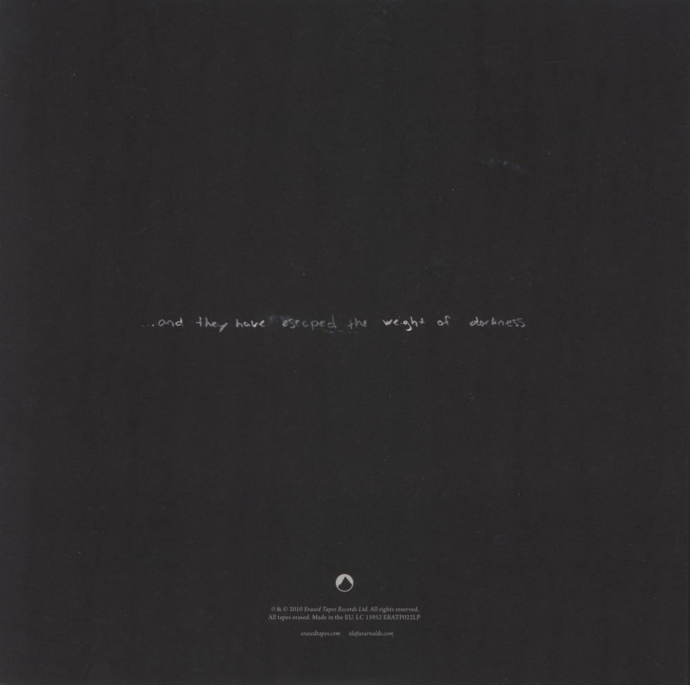 Olafur Arnalds ...And They Have Escaped The Weight Of Darkness - 2nd UK vinyl LP album (LP record)