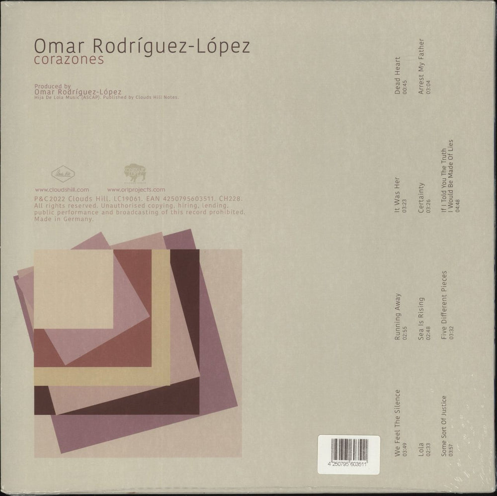 Omar Rodriguez-Lopez Corazones - Clouds Hill Edition - Recycled Vinyl - Sealed UK vinyl LP album (LP record) 4250795603511