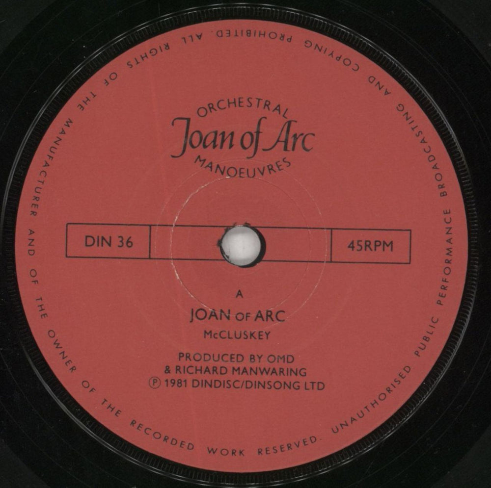 Orchestral Manoeuvres In The Dark Joan Of Arc UK 7" vinyl single (7 inch record / 45) OMD07JO16713