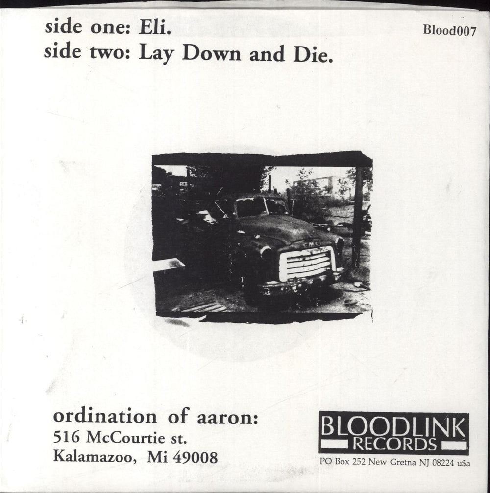 Ordination Of Aaron Ordination Of Aaron US 7" vinyl single (7 inch record / 45)