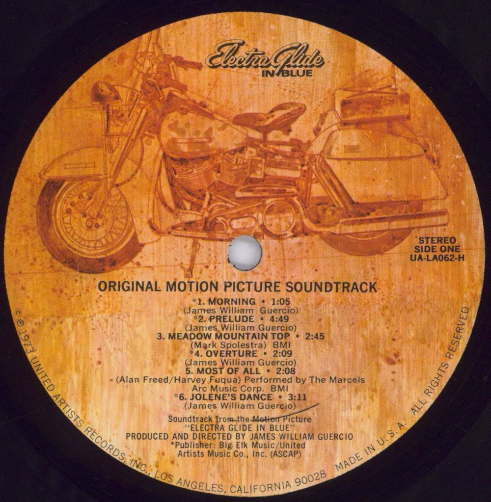 Original Soundtrack Electra Glide In Blue - Stickered + Poster US vinyl LP album (LP record) OSTLPEL832526