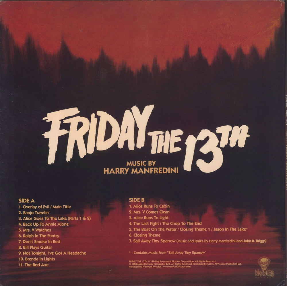 Original Soundtrack Friday The 13th - Murky Green & Red Split Vinyl US vinyl LP album (LP record)