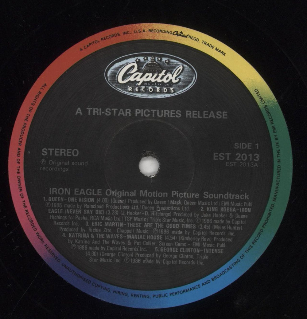 Original Soundtrack Iron Eagle UK vinyl LP album (LP record) OSTLPIR577240