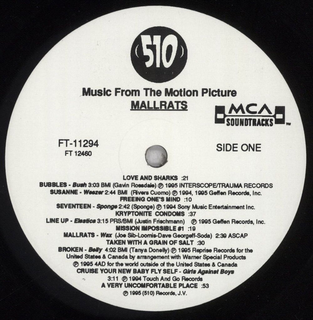 Original Soundtrack Mallrats: Music From The Motion Picture US vinyl LP album (LP record) OSTLPMA843801