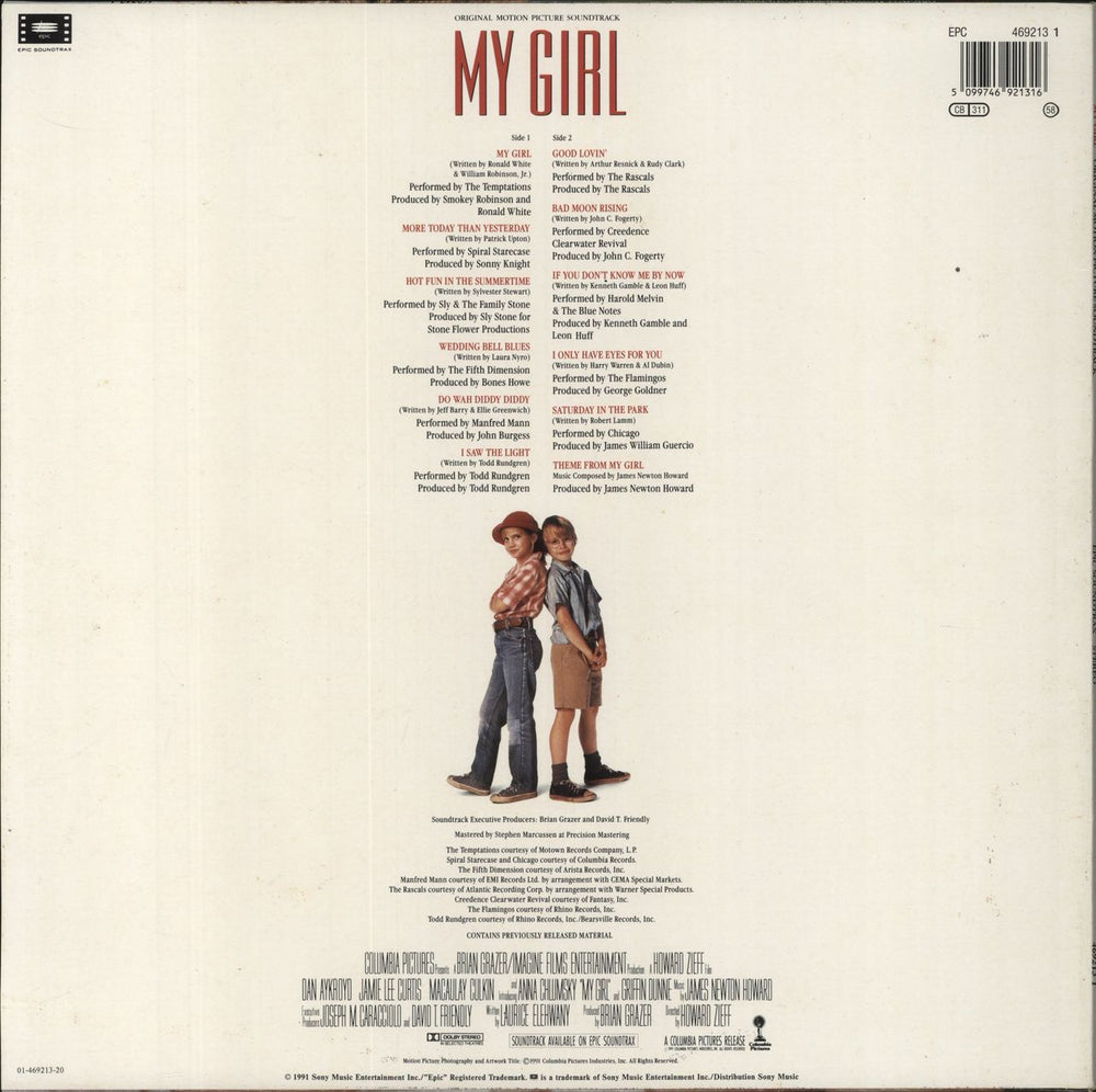 Original Soundtrack My Girl UK vinyl LP album (LP record) 5099746921316