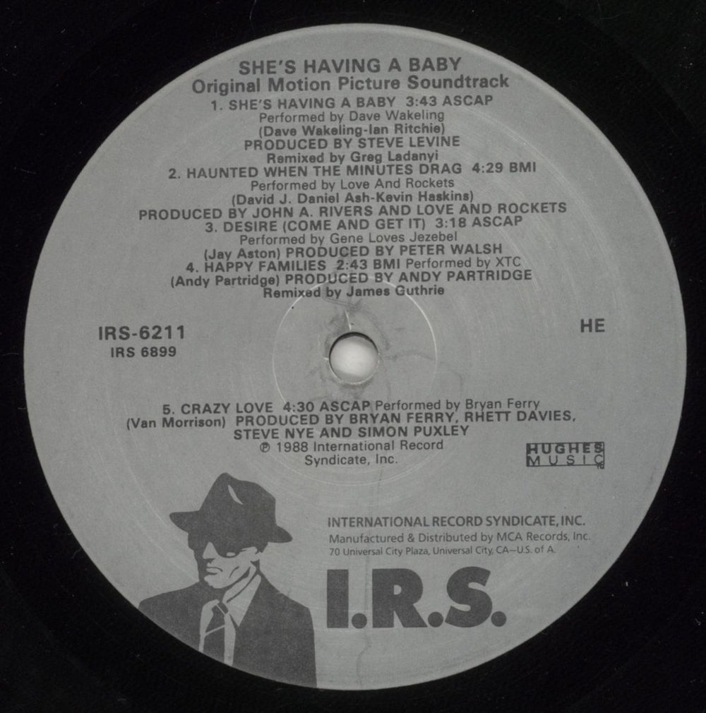 Original Soundtrack She's Having A Baby US Promo vinyl LP album (LP record) OSTLPSH879336