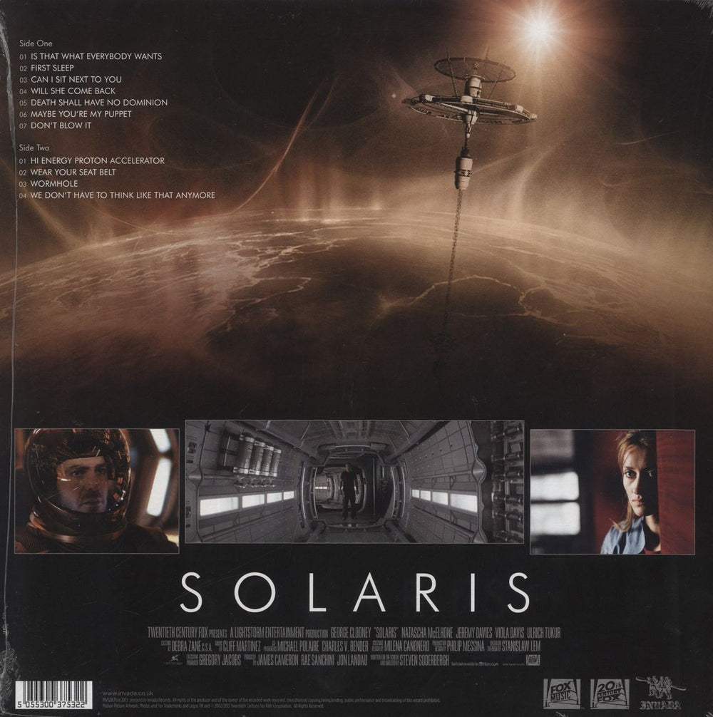 Original Soundtrack Solaris: Original Motion Picture Score - Clear with White Splatter Vinyl - 140g - Sealed UK vinyl LP album (LP record) 5055300375322