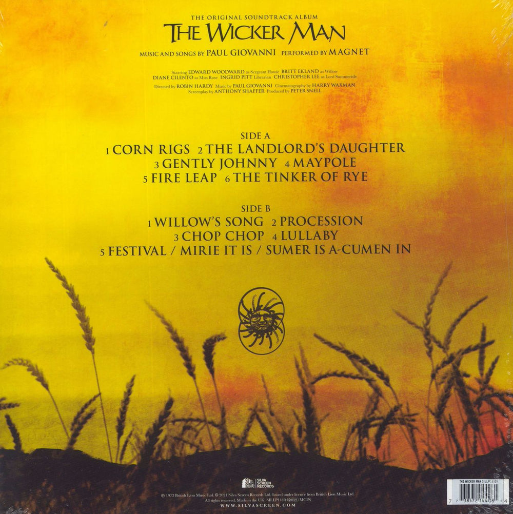 Original Soundtrack The Wicker Man - Transparent Yellow Vinyl - Hypesticker - Sealed UK vinyl LP album (LP record) 738572144081