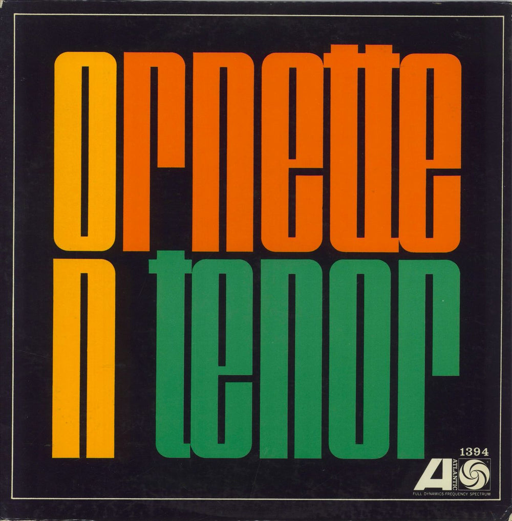 Ornette Coleman Ornette On Tenor US vinyl LP album (LP record) 1394