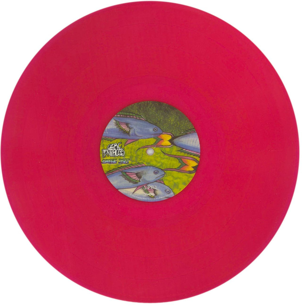Ozric Tentacles Jurassic Shift - 180gm Pink & Black Vinyl German 2-LP vinyl record set (Double LP Album)