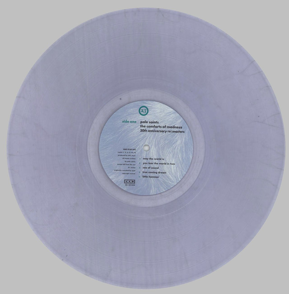 Pale Saints The Comforts Of Madness: 30th Anniversary Re:Masters - Clear Vinyl UK 2-LP vinyl record set (Double LP Album) PAL2LTH826538