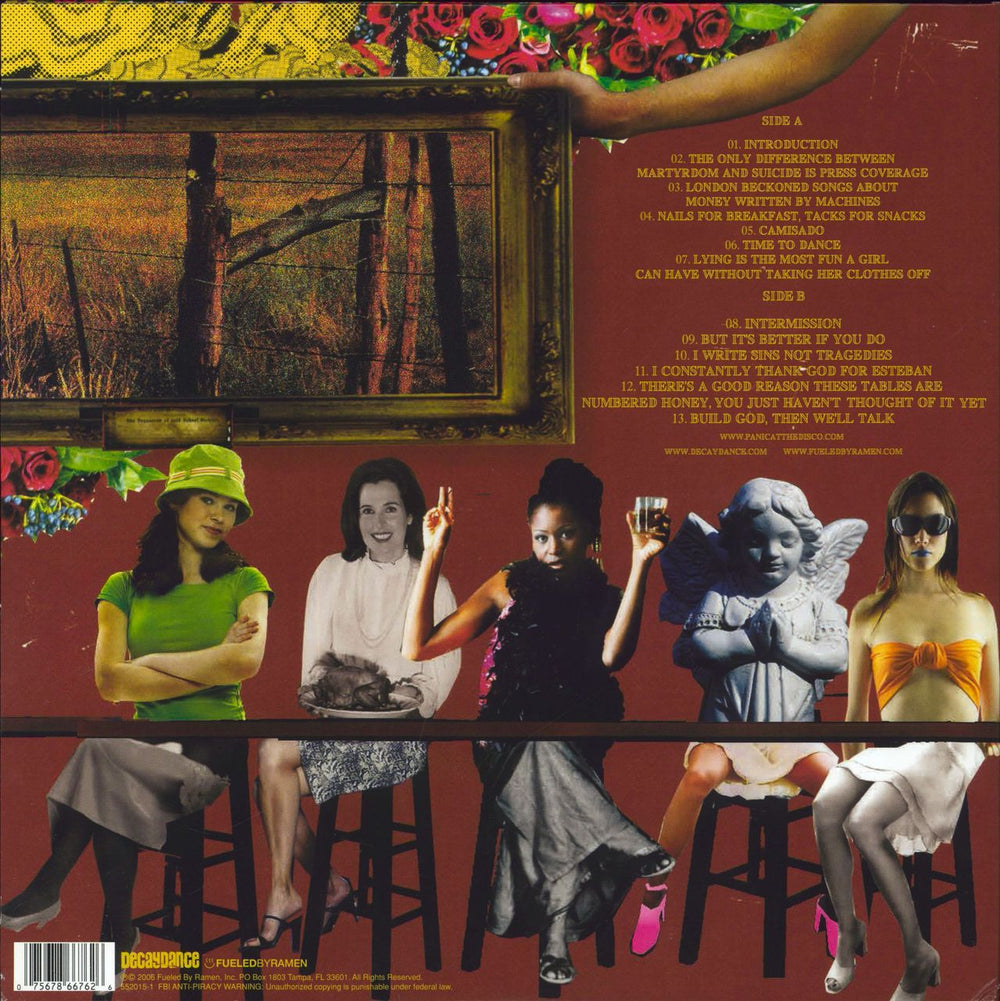 Panic At The Disco A Fever You Can't Sweat Out - Misprint US vinyl LP album (LP record) 075678667626