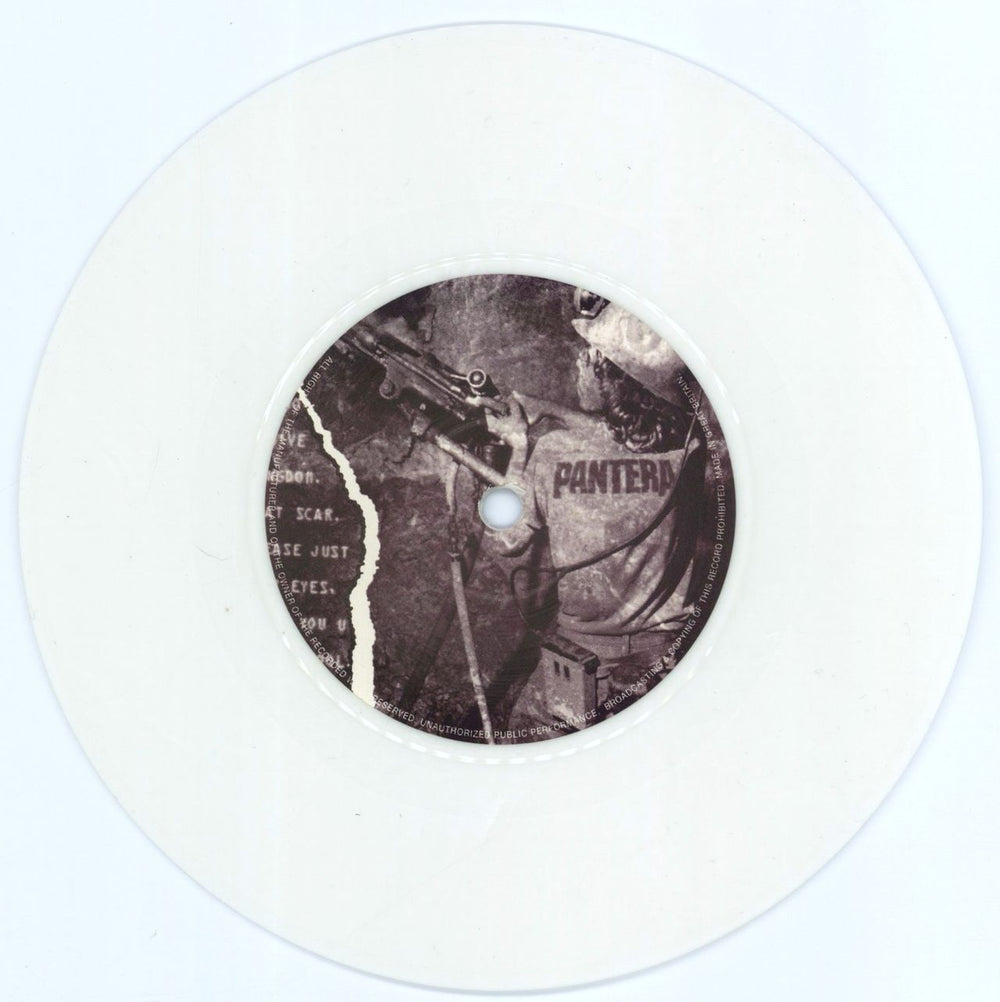 Pantera 5 Minutes Alone - White Vinyl UK 7" vinyl single (7 inch record / 45) PAN07MI771024