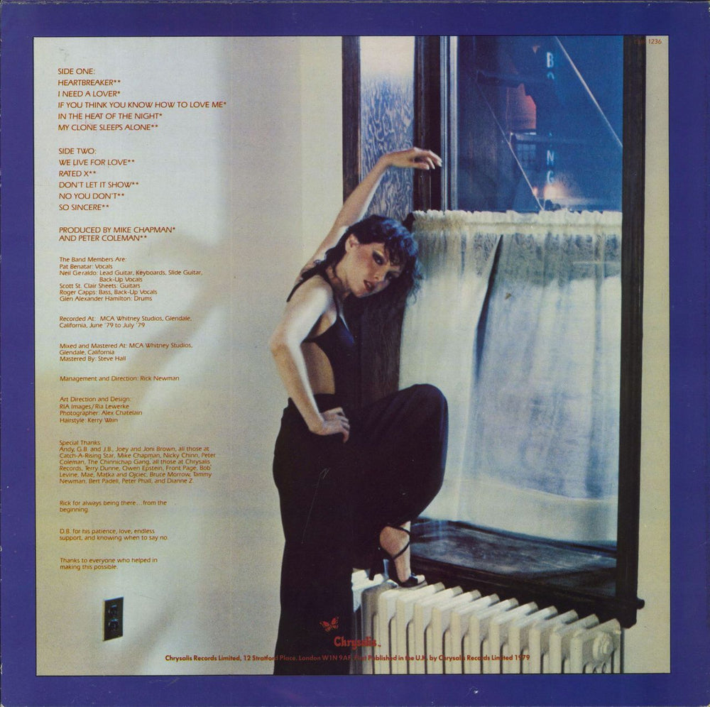 Pat Benatar In The Heat Of The Night - EX UK vinyl LP album (LP record)