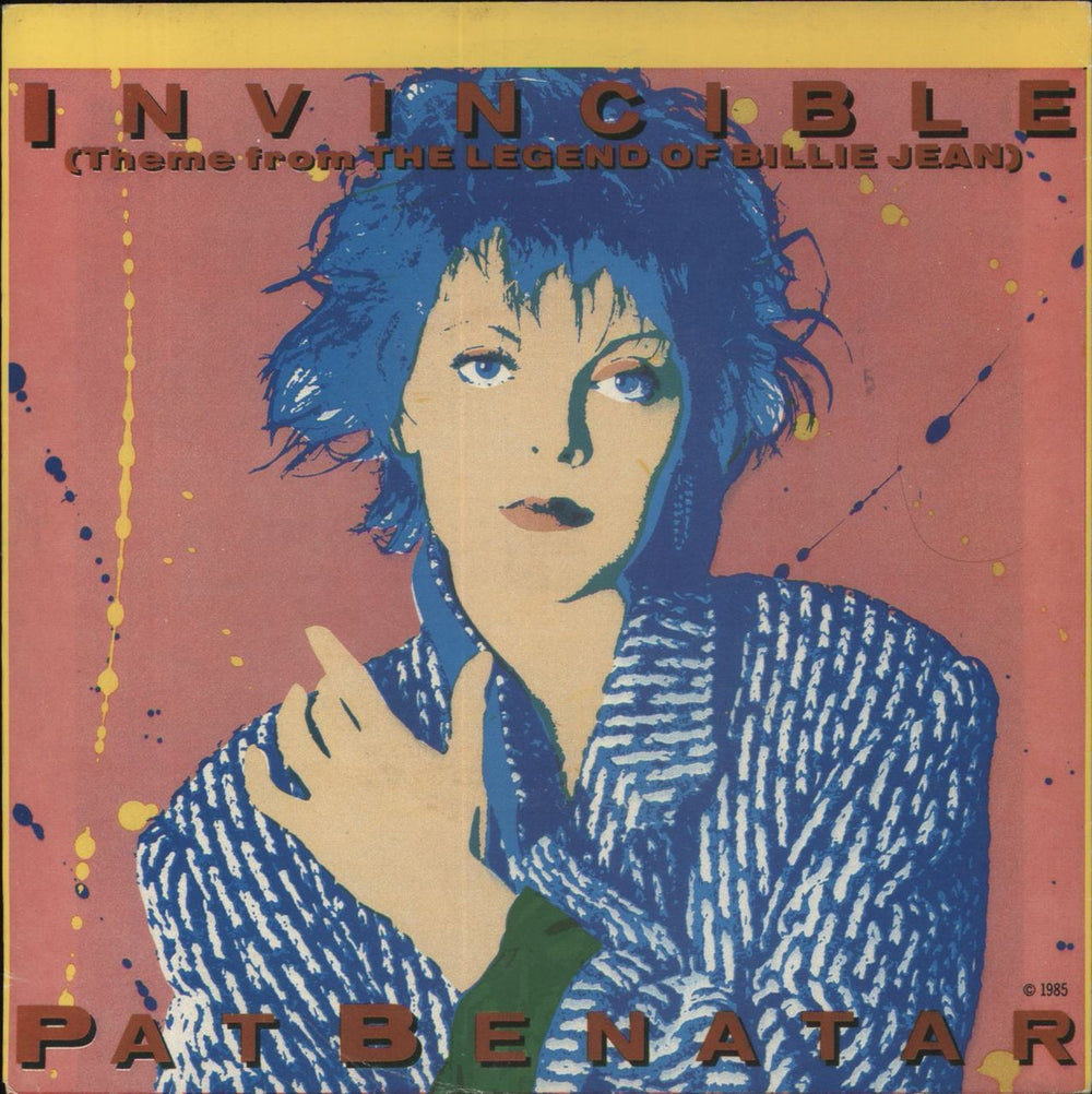 Pat Benatar Invincible Australian 7" vinyl single (7 inch record / 45) K9764