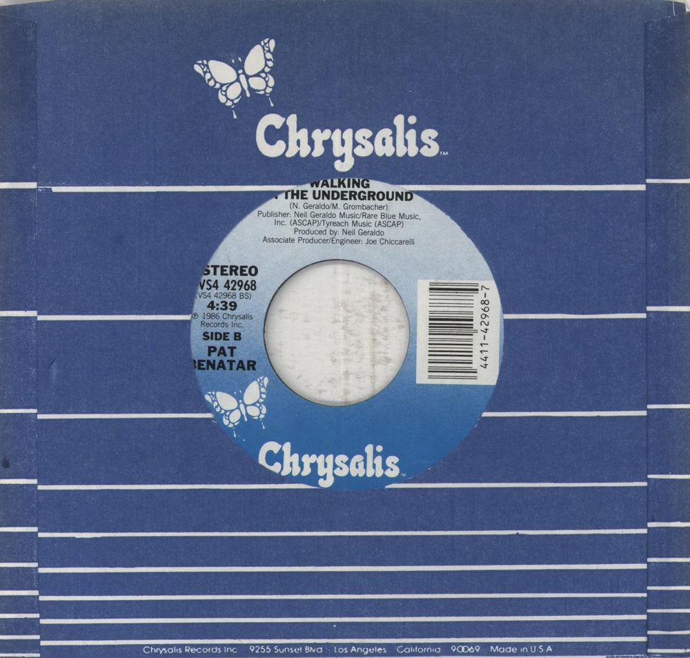 Pat Benatar Le Bel Age US 7" vinyl single (7 inch record / 45)