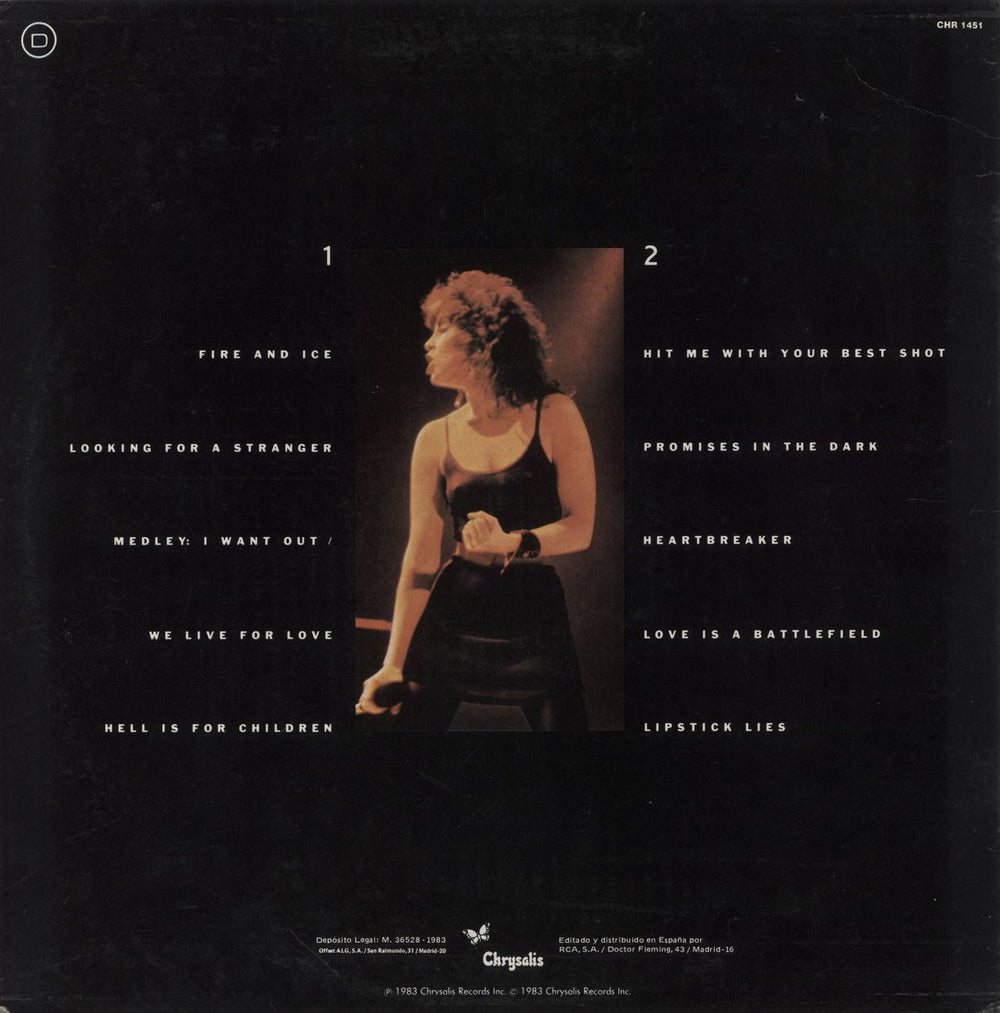 Pat Benatar Live From Earth - En Vivo Desde La Tierra UK Promo vinyl LP album (LP record)