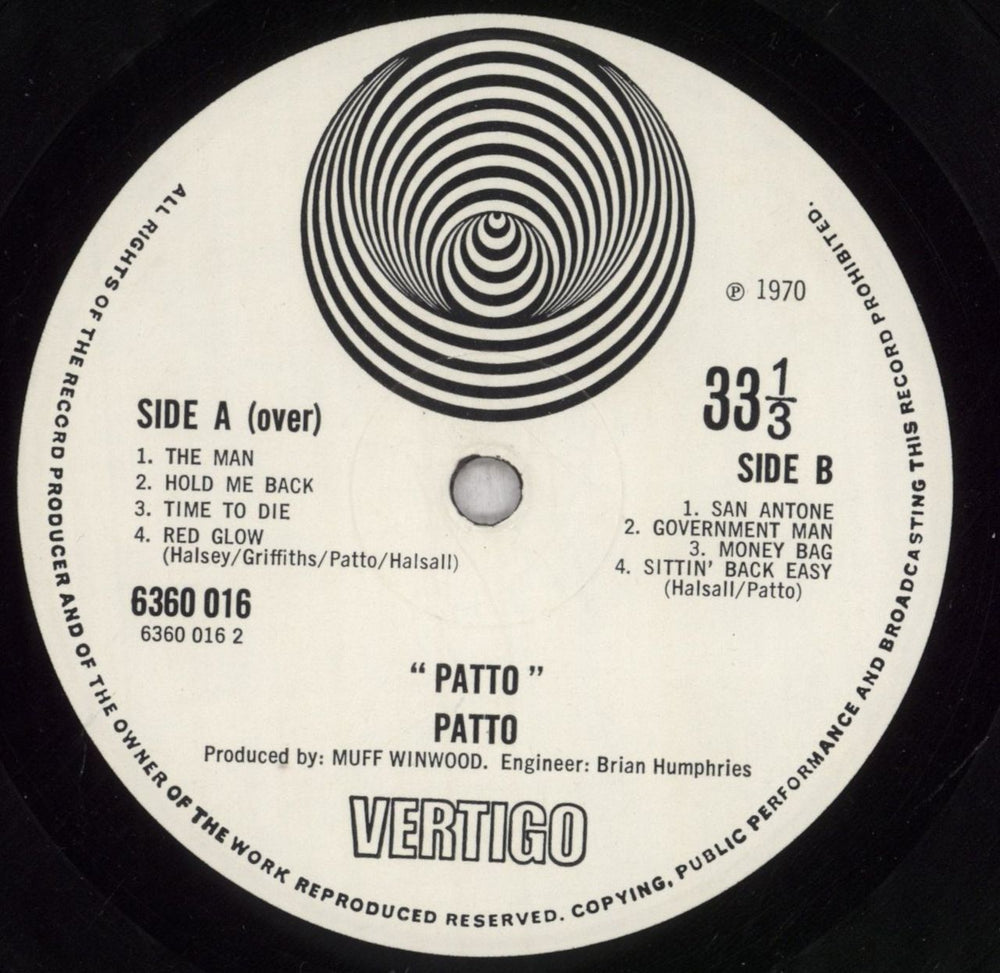 Patto Patto - 1st- G/VG UK vinyl LP album (LP record) PTOLPPA770715