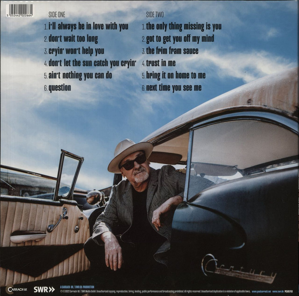 Paul Carrack Don't Wait Too Long - Half-Speed Mastered UK vinyl LP album (LP record) 5052442022664