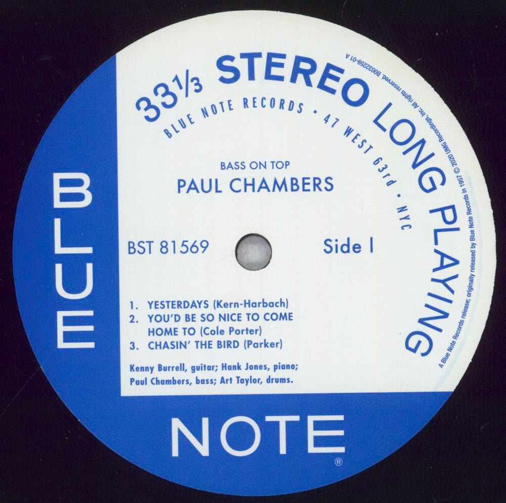 Paul Chambers Bass On Top - 180gm US vinyl LP album (LP record) PCMLPBA784542