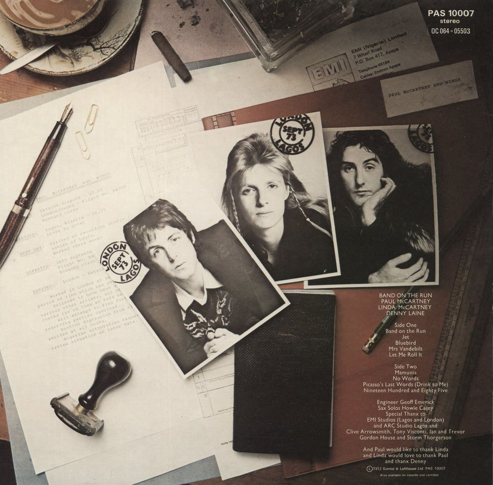 Paul McCartney and Wings Band On The Run - Import Issue +