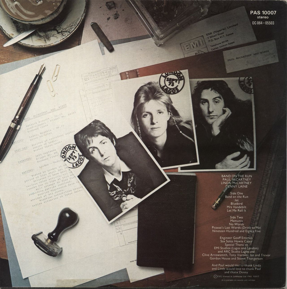 Paul McCartney and Wings Band On The Run - Nimbus Supercut - EX UK vinyl LP album (LP record)