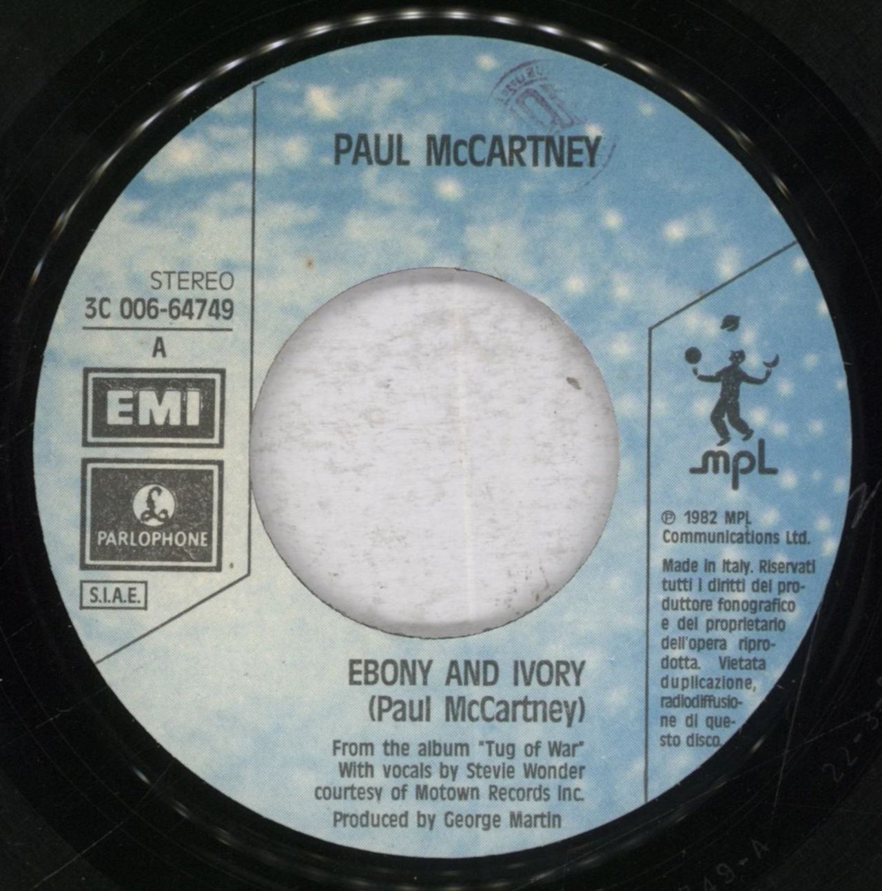 Paul McCartney and Wings Ebony And Ivory - Wide UK 7