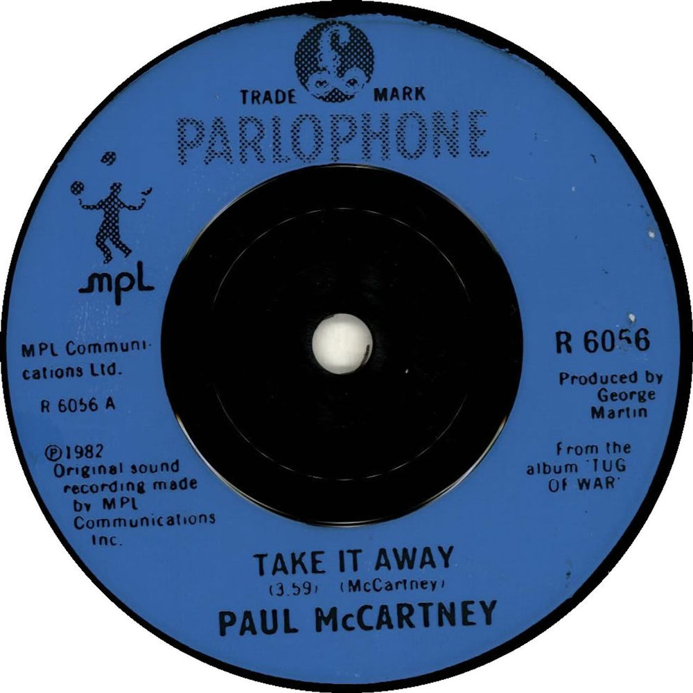 Paul McCartney and Wings Take It Away - Injection + P/S UK 7" vinyl single (7 inch record / 45) MCC07TA693845