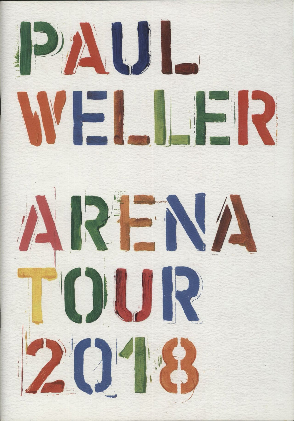 Paul Weller Arena Tour 2018 UK tour programme TOUR PROGRAMME
