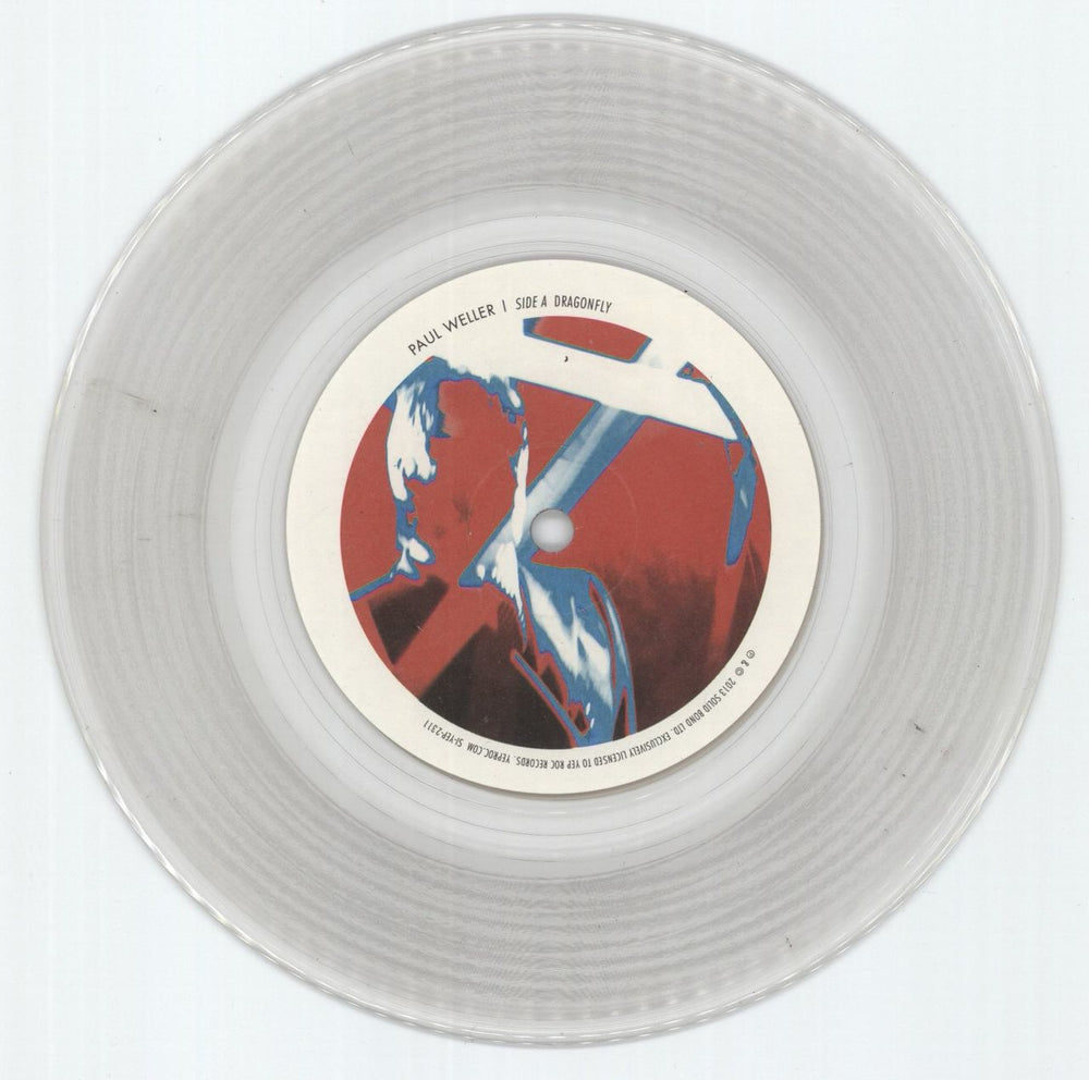 Paul Weller Dragonfly - Clear Vinyl US 7" vinyl single (7 inch record / 45) WEL07DR764684