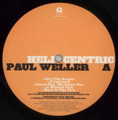 Paul Weller Heliocentric UK vinyl LP album (LP record) WELLPHE878553
