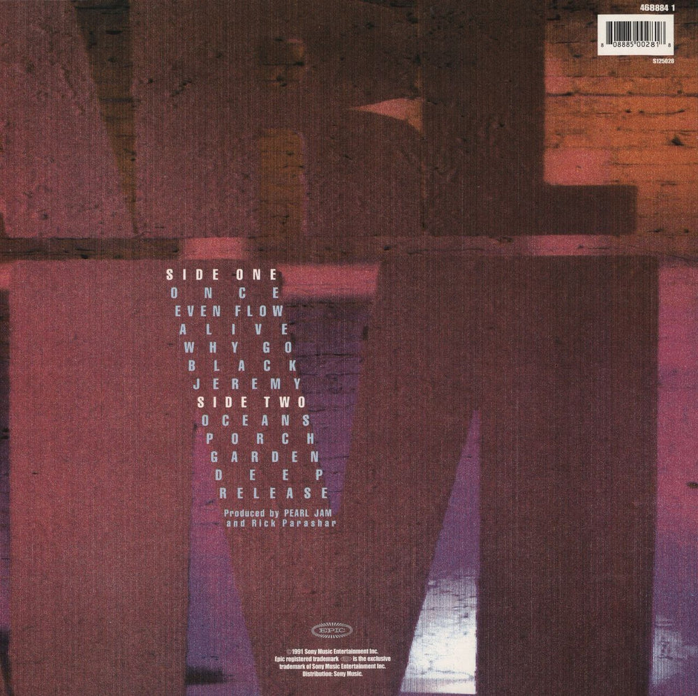 Pearl Jam Ten - 160gm UK vinyl LP album (LP record) 808885002818