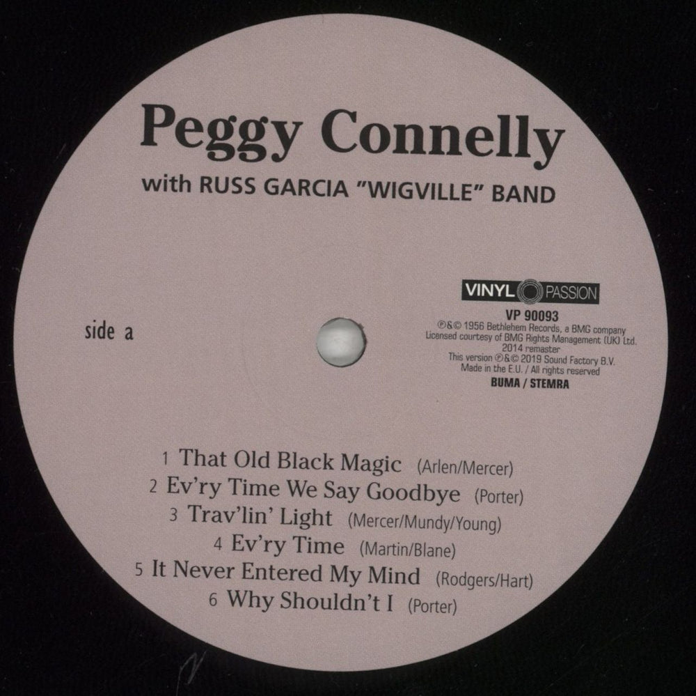 Peggy Connelly Peggy Connelly With Russ Garcia 'Wigville' Band - 180gm UK vinyl LP album (LP record) P2HLPPE848988