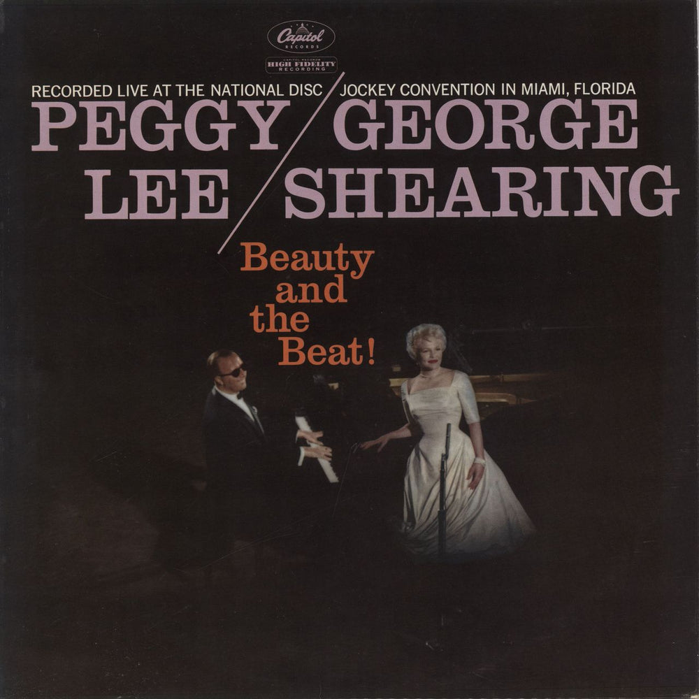 Peggy Lee Beauty And The Beat! - black & silver label UK vinyl LP album (LP record) ST1219
