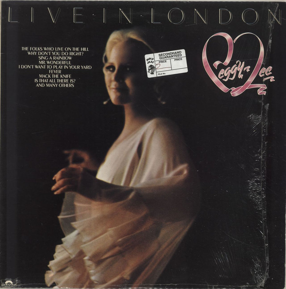 Peggy Lee Live In London UK vinyl LP album (LP record) 2383448